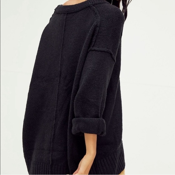 Free People Brookside Tunic Sweater Black - Picture 6 of 14